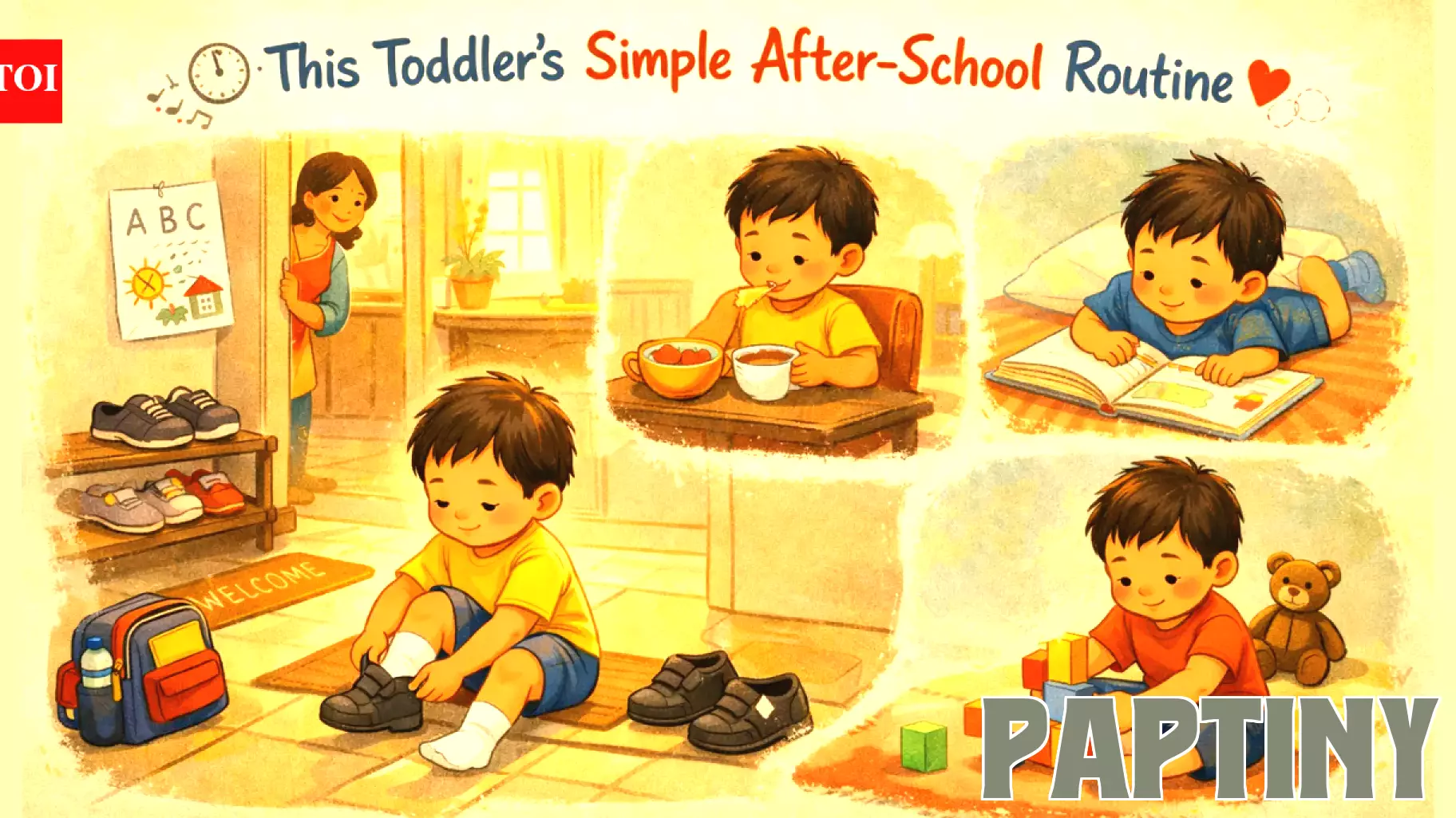 This toddler’s after-school routine is winning the internet