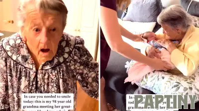 Heartwarming Reunion: 98-Year-Old Great-Grandmother Meets Newborn Namesake