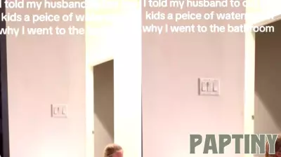Surprising Parenting Style: Mom's Reaction to Husband's Watermelon Cutting
