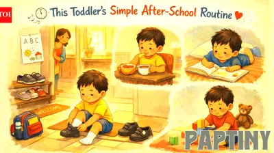 This toddler’s after-school routine is winning the internet